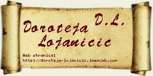Doroteja Lojaničić vizit kartica